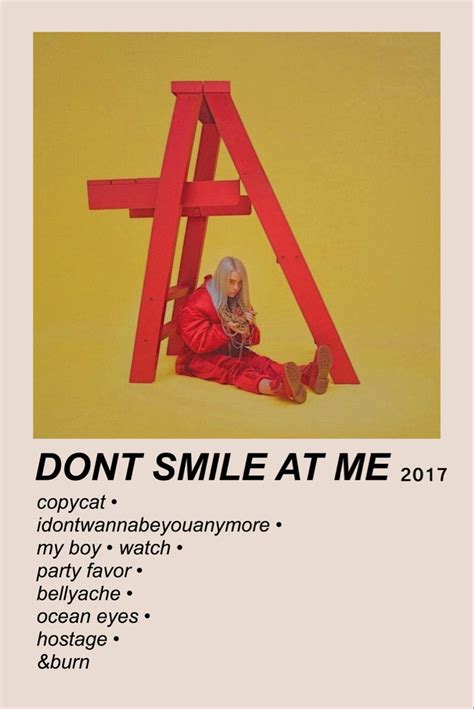 Dont Smile At Me Billie Eilish Music Poster Ideas Music Poster