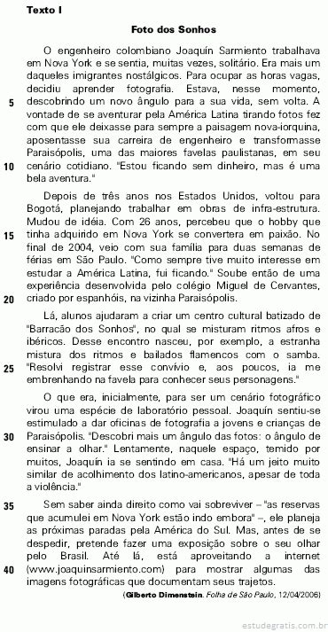 Questões sobre Interpretação de Texto da FGV