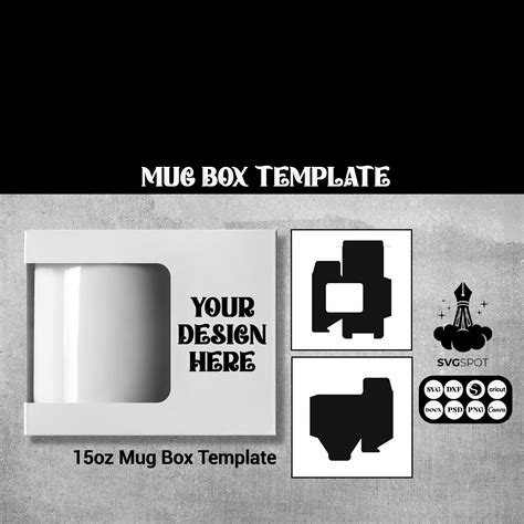 Bundle Oz Mug Box Template Sublimation Template Cut Files Svg