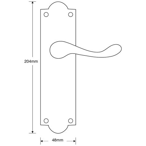 ASEC Georgian Shaped Plate Mounted Lever Furniture