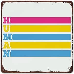 Amazon Mousus Human Pansexual Flag Pride Retro Metal Sign Gay Pride Lgbt Equality Lesbian