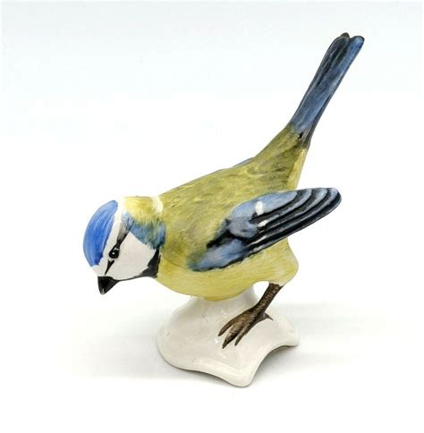 Vintage Goebel Blue Titmouse Bird Figurine West Germany Cv Porcelain