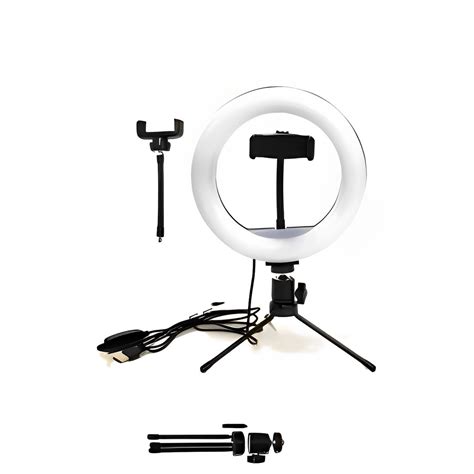 Kit Completo Ring Light 8 polegadas Tripé Dimmer Youtuber Selfie