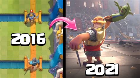 LA EVOLUCIÓN DEL CABALLERO Cambios en las cartas de clash royale de