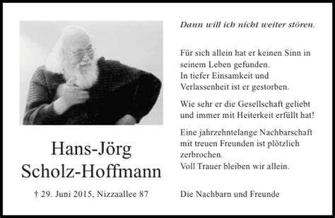 Traueranzeigen Von Hans J Rgscholz Hoffmann Aachen Gedenkt