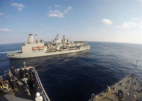 Sailors Aboard Amphibious Dock Landing Ship Uss Germantown Lsd