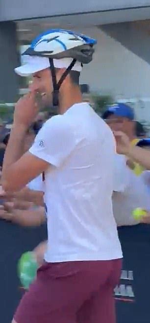 Novak Djokovic Arrives At The Italian Open Wearing A HELMET As The