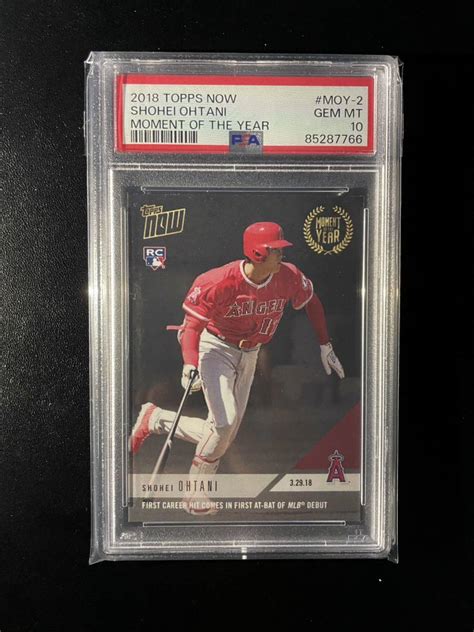 Psa10 大谷翔平 2018 Topps Now Moment Of The Year 2 デビュー初ヒット記念 Rc Shohei