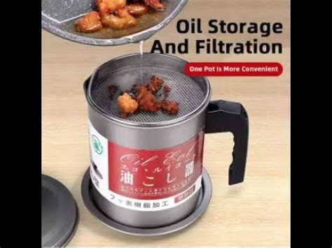 Stainless Steel Oil Strainer Pot YouTube