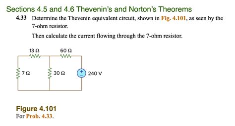 Sections 45 And 46 Thevenins And Nortons Theorems 433 Determine The Thevenin Equivalent Circuit