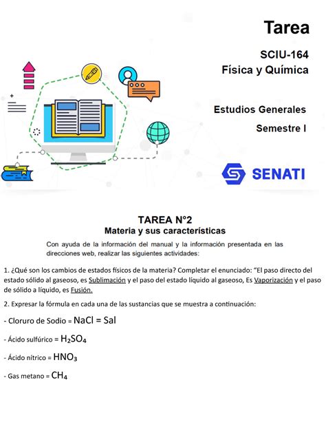 Tarea Quimica Y Fisica Senati Qu Son Los Cambios De Estados