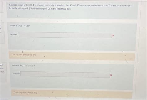 Solved A Binary String Of Length Is Chosen Uniformly At Chegg