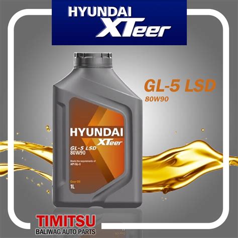 Hyundai Xteer Gear Oil Gl Lsd W Differential Liter Hyundai