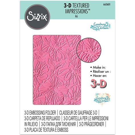 Sizzix 3d Textured Impressions Blossom Embossing Folder — Frank