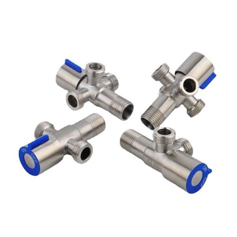 Flexco 304 Stainless Bathroom Angle Valve Two Way Angle Valve Three Way Angle Valve Price 1pcs