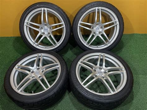 【傷や汚れあり】no335 Avs Model5 モデル5 18インチホイール 18×8j 18×9j 5穴 Pcd1143 タイヤ付 4