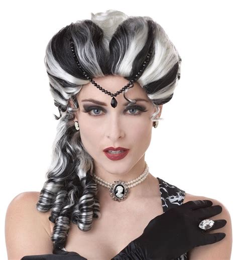 Bride Of Frankenstein Black White Tall Curly Synthetic Costume Wig Ebay In 2021 Halloween