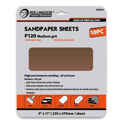 Sandpaper Sheets 10pcs 120g | TopmaQ