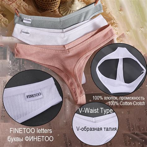 Koupit FINETOO 3PCS Set Sexy Panties Women Cotton G String Female