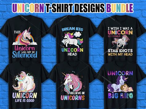 Trendy Unicorn T Shirt Design Bundle By Asha On Dribbble