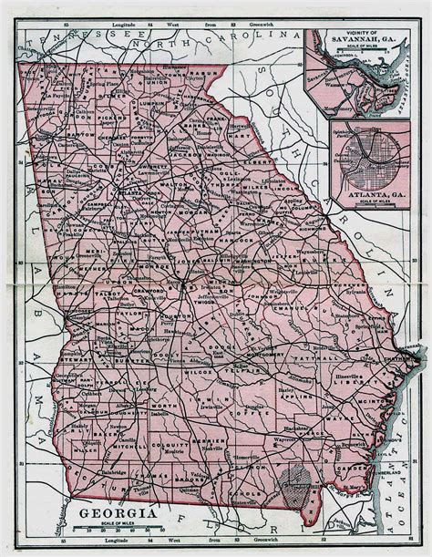 Georgia Maps Perry Castañeda Map Collection Ut Library Online