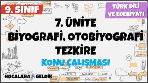 Biyografi Otobiyografi Tezkire 9 Sınıf Türk Dili ve Edebiyatı YouTube