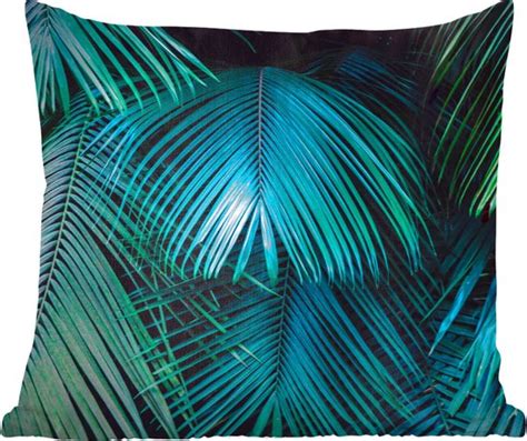 Sierkussen Palmbomen Jungle Bladeren Groen 50 Cm X 50 Cm Bol