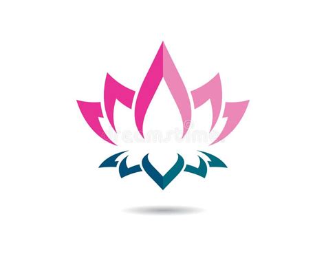 Yoga Woman Silhouette Pink Lotus Flower Background Logo Design Template