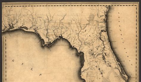 1823 Florida Map Vintage Florida Map Antique Florida Map Etsy