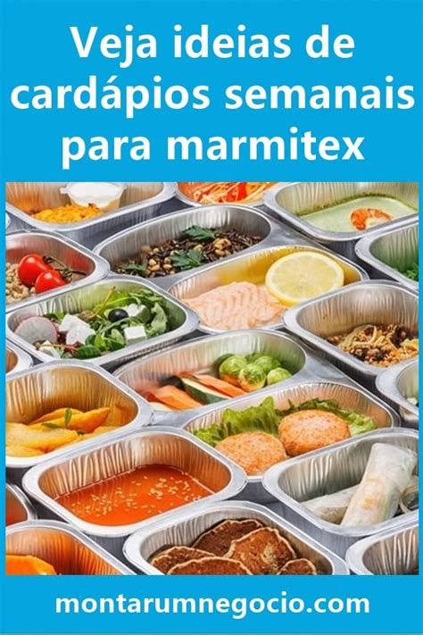 Cardápio para marmitex 4 Ideias de cardápio semanal simples Recetas