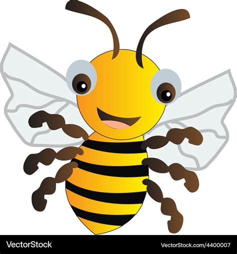 Happy bee Royalty Free Vector Image - VectorStock