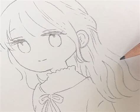 アナログイラスト｜線画メイキング｜金木犀と少女を描いてみた サクライ ブログ