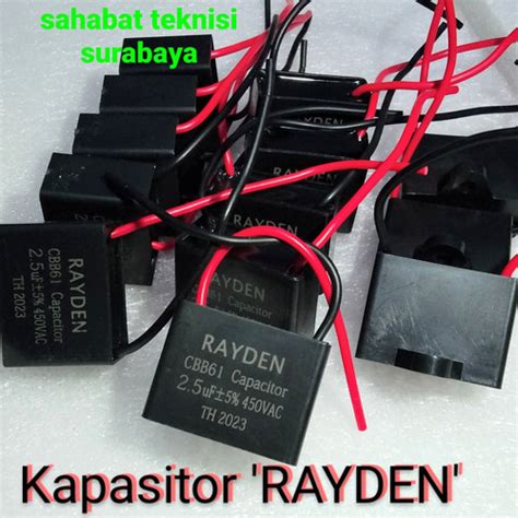 Jual Kapasitor 2 5uf 450v Rayden Capacitor 2 5uf 450V Kota Surabaya