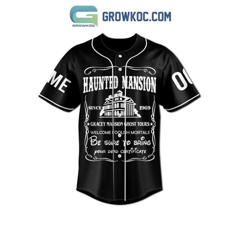 Haunted Mansion Ghost Tours Personalized Baseball Jersey Growkoc