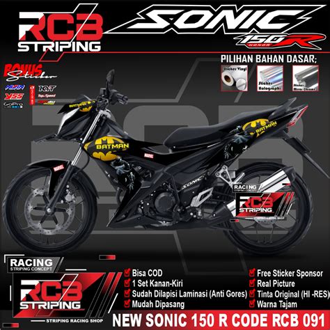 Jual Stiker Striping Honda SONIC 150R Sticker Setiker Setriping List