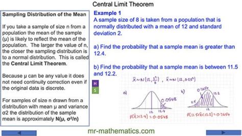 Central Limit Theorem Mr Mathematics