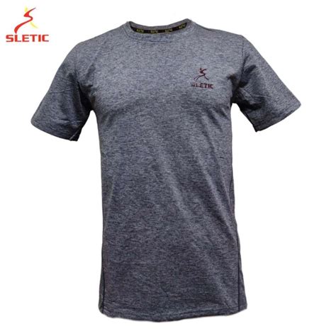 SLETIC Breathable Sportswear Printed Dri Fit T Shirt Top For Men