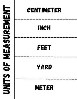 Interactive Measurement Notebook By Kiana Stino TPT