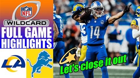 Los Angeles Rams Vs Detroit Lions NFC Super Wild Card Weekend FULL