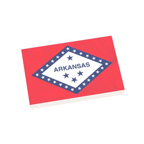 Arkansas State Flag - Minifig Scale - Custom Printed - 2x3 Tile Made u