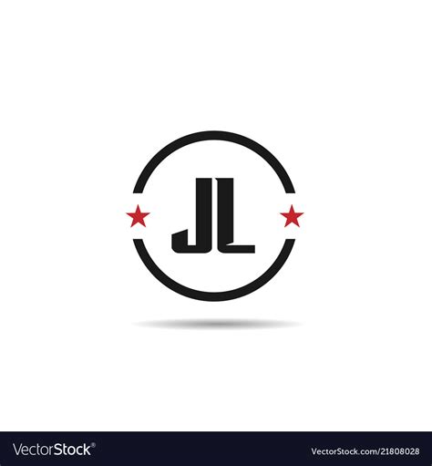 Initial Letter Jl Logo Template Design Royalty Free Vector