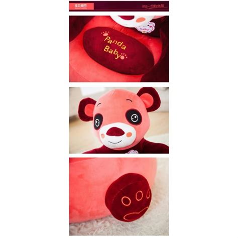 Fotoliu din plus Urs Panda Rosu + CADOU - Best Toys