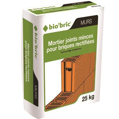 Mortier joints minces pour briques rectifiées Bio bric sac de 25KG