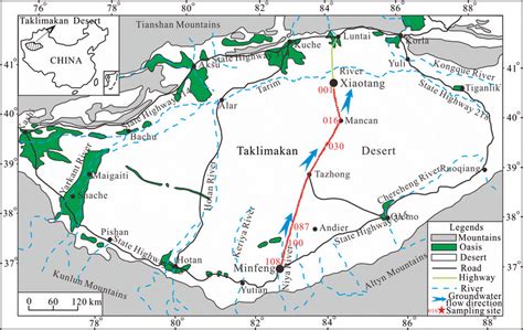 Taklimakan Desert Map