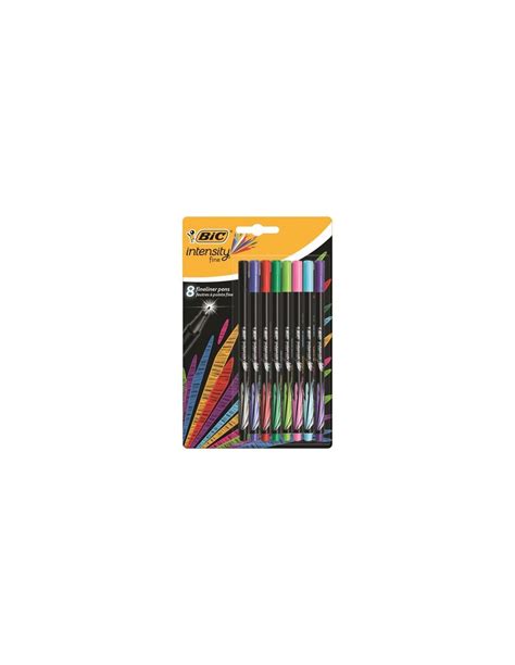 Paquet De Stylos Feutres Pointe Fine Bic Intensity Mm