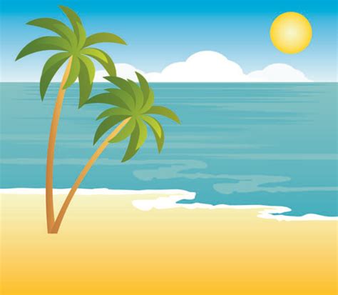 Cartoon seaside landscape (94325) Free EPS Download / 4 Vector