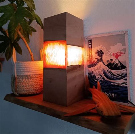 Lampe Wood Art Resin