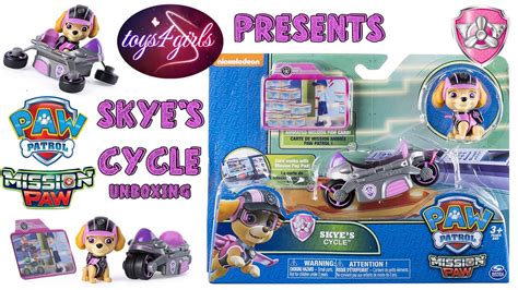 Paw Patrol Skye Cycle Toy Set Unboxing Video Mission Paw Series Youtube