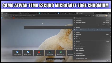 Como Ativar Tema Escuro Dark Mode No Novo Microsoft Edge Chromium