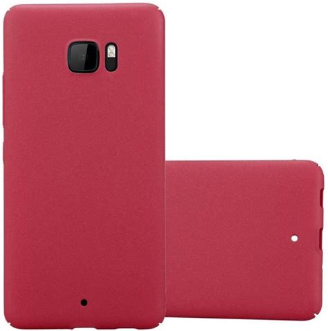 Cadorabo Hoesje Voor HTC U ULTRA In FROSTY ROOD Hard Case